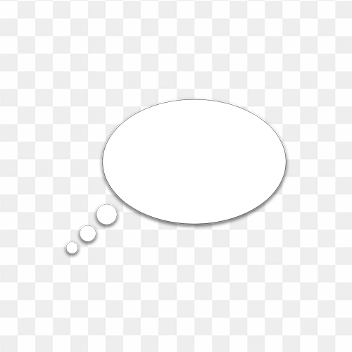 Thinking or thought bubble free transparent png